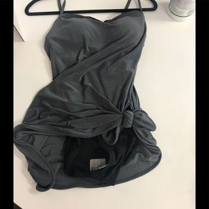 aqua green swim dress